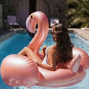 Gonflable piscine flamant rose gold XXL